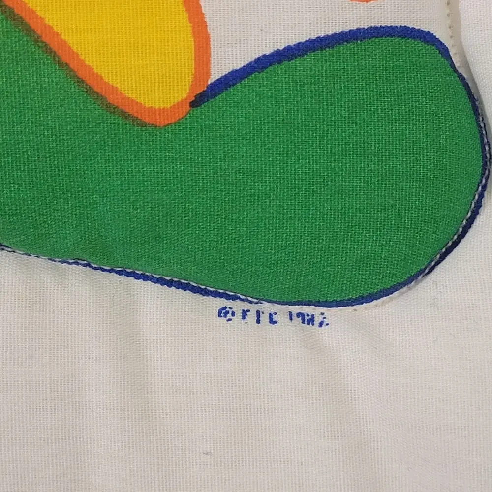 Vintage Clown Baby Blanket Quilt Circus Balloon Applique Nursery Kidcore 30